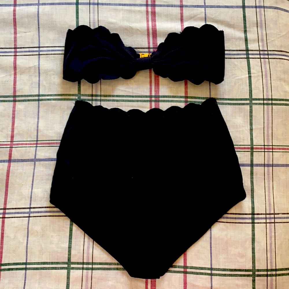 Marysia scallop retro swim set